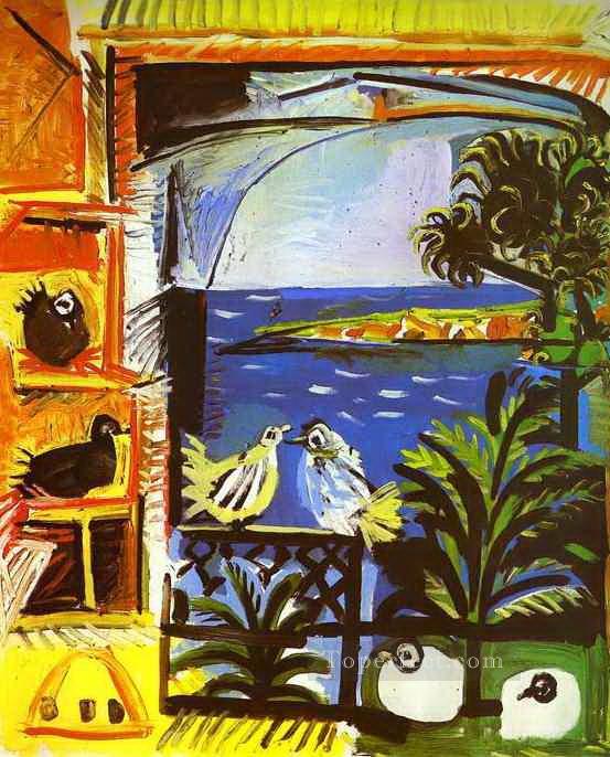 鳩たち 1957年 パブロ・ピカソ油絵